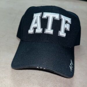 Y2K Black ATF Embroidered Letters Adjustable Hat